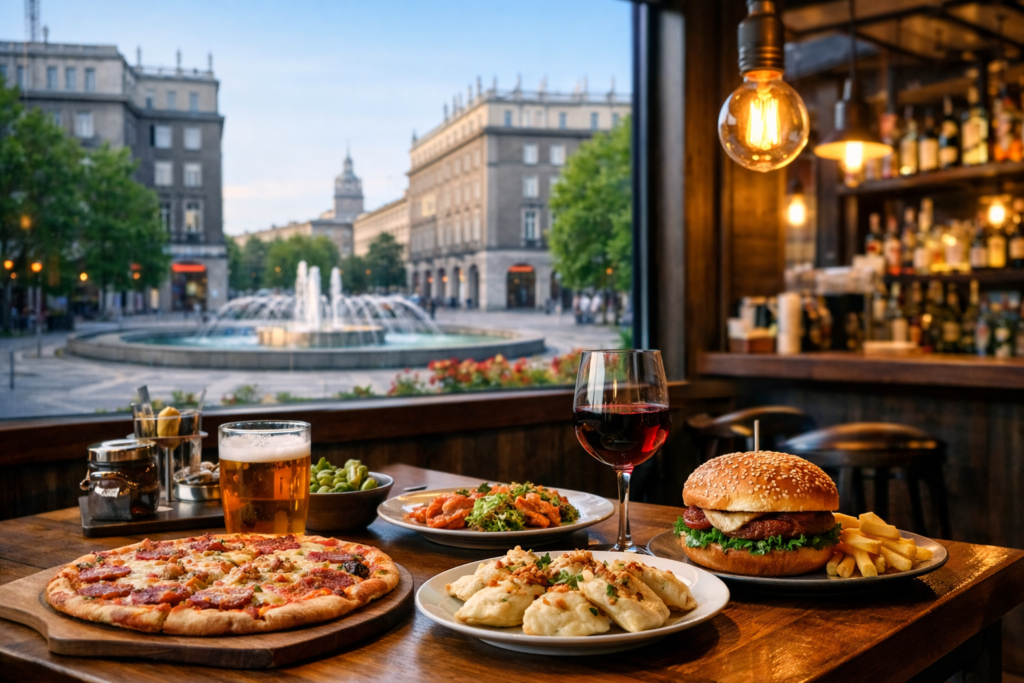Lokale gastronomiczne w Nowej Hucie przy Placu Centralnym